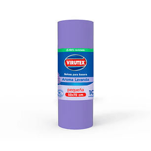 Bolsa de Basura Virutex 100% reciclada 50x70 Aroma Lavanda 10unid