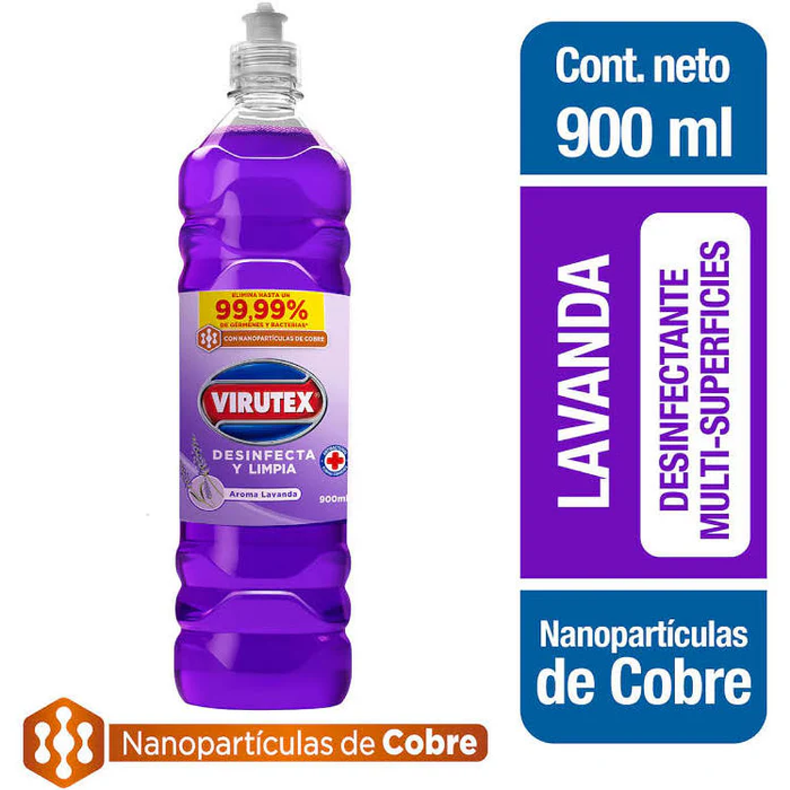 Limpiador Desinfectante Virutex Lavanda 900ml 1