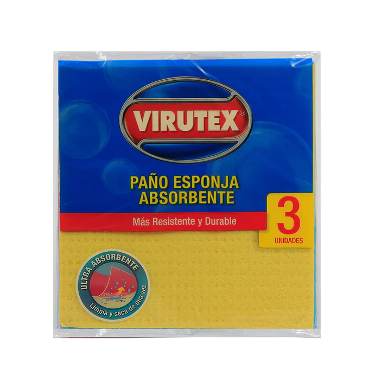 Paño Esponja Absorvente Virutex 3 unid. 1