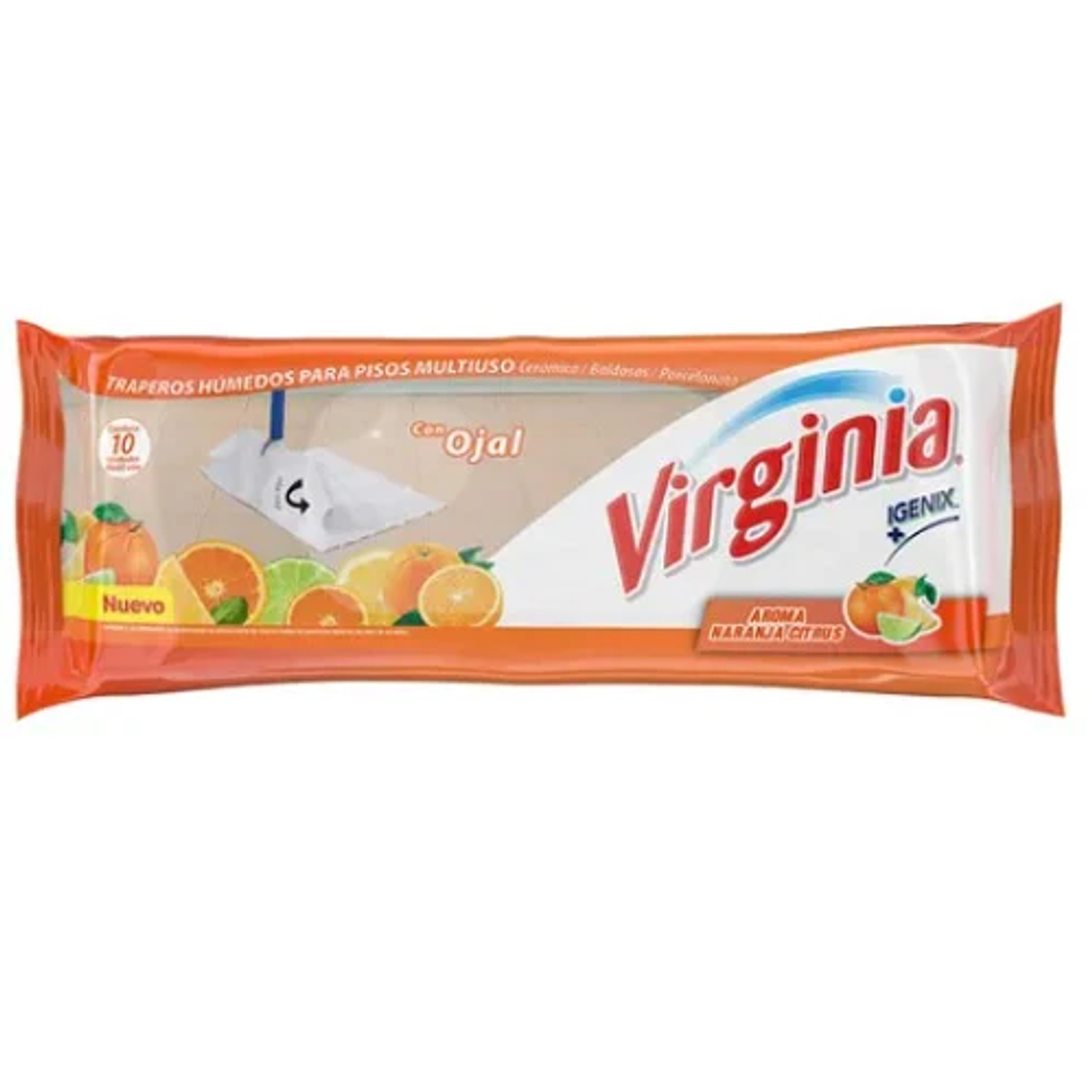 Trapero húmedo Virginia Naranja 10 unidades 1