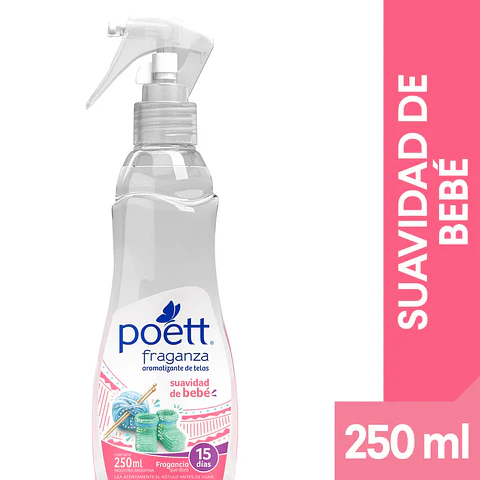 Aromatizante de telas Poett suavidad de bebe 250ml con gatillo