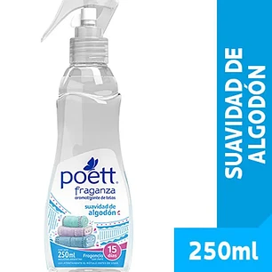 Aromatizante de telas Poett Suavidad de algodon 250ml con gatillo
