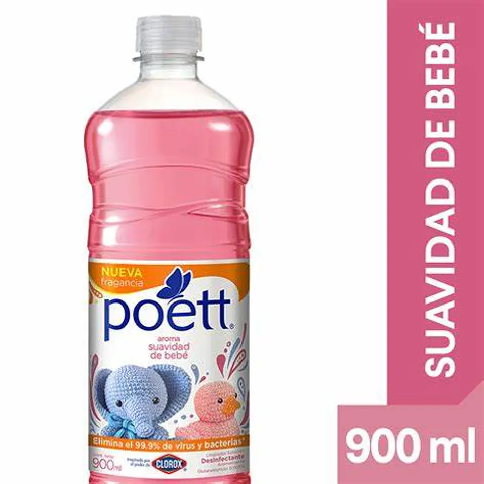 Limpiador de Piso Poett Suavidad de Bebe 900 ml 1