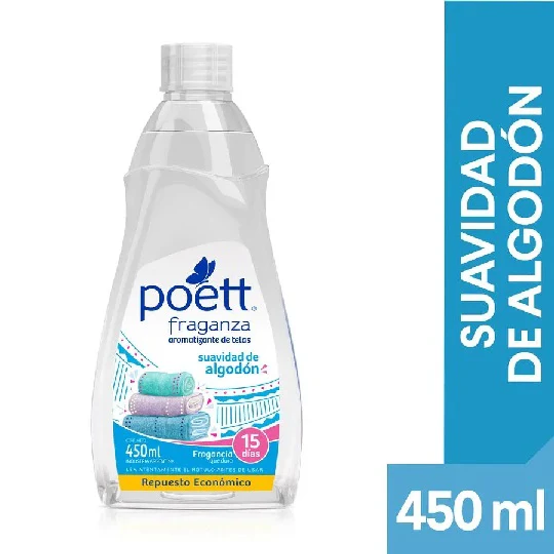 Recarga Aromatizante de telas Poett Algodón 450ml 1