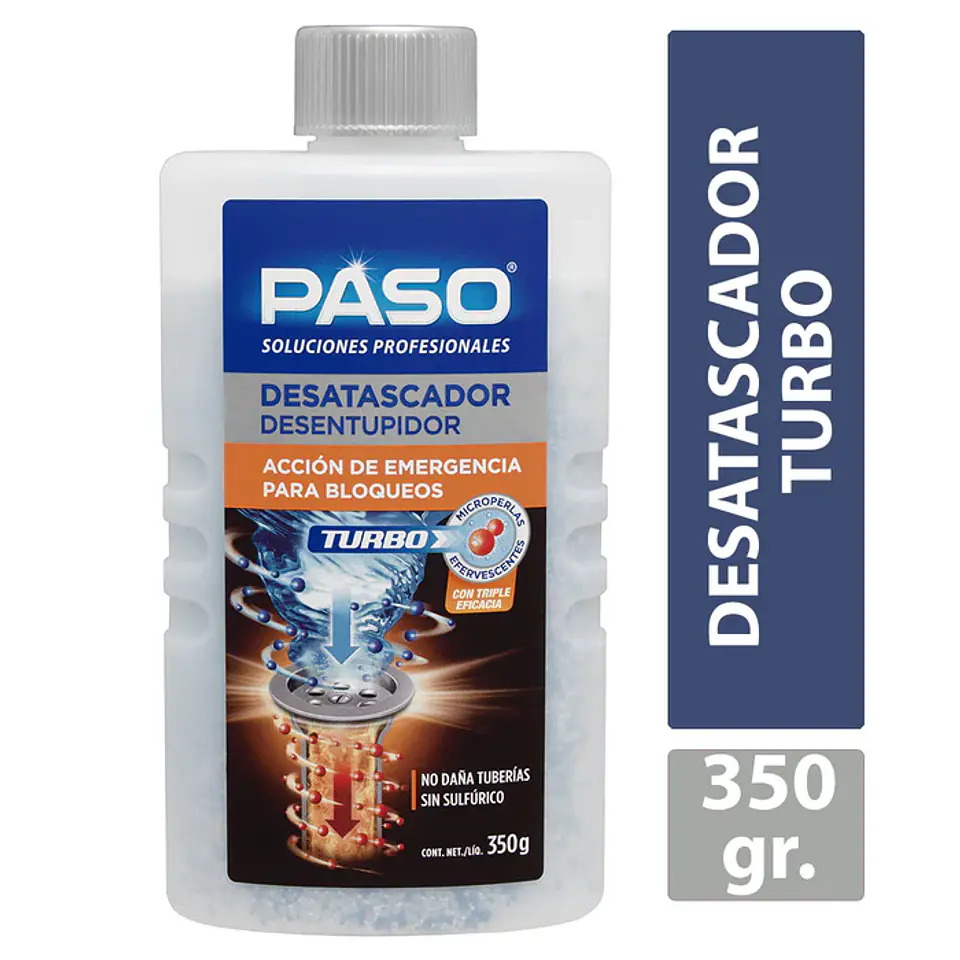 Desatascador de Tuberías Paso Turbo 350g 1