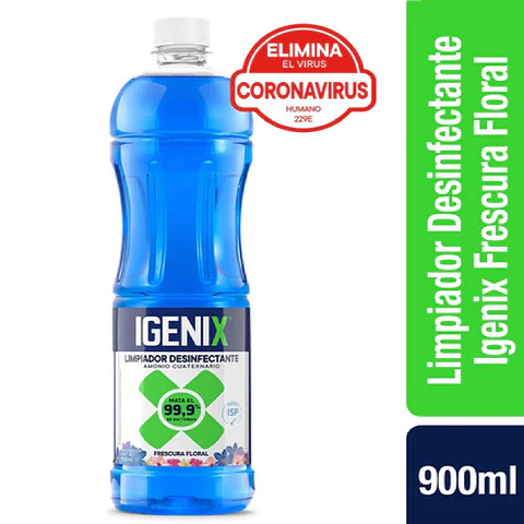 Limpiador Desinfectante Igenix Frescura Floral Amonio Cuaternario 900ml