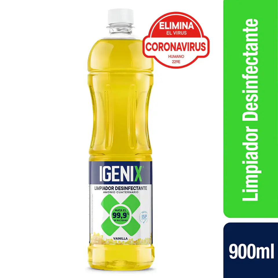 Limpiador Desinfectante Igenix Vainilla Amonio Cuaternario 900ml 1