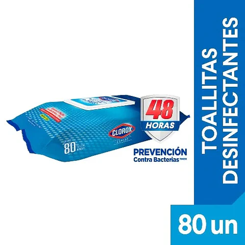 Toallitas Desinfectantes Clorox Expert Fresco flowpack 80unds