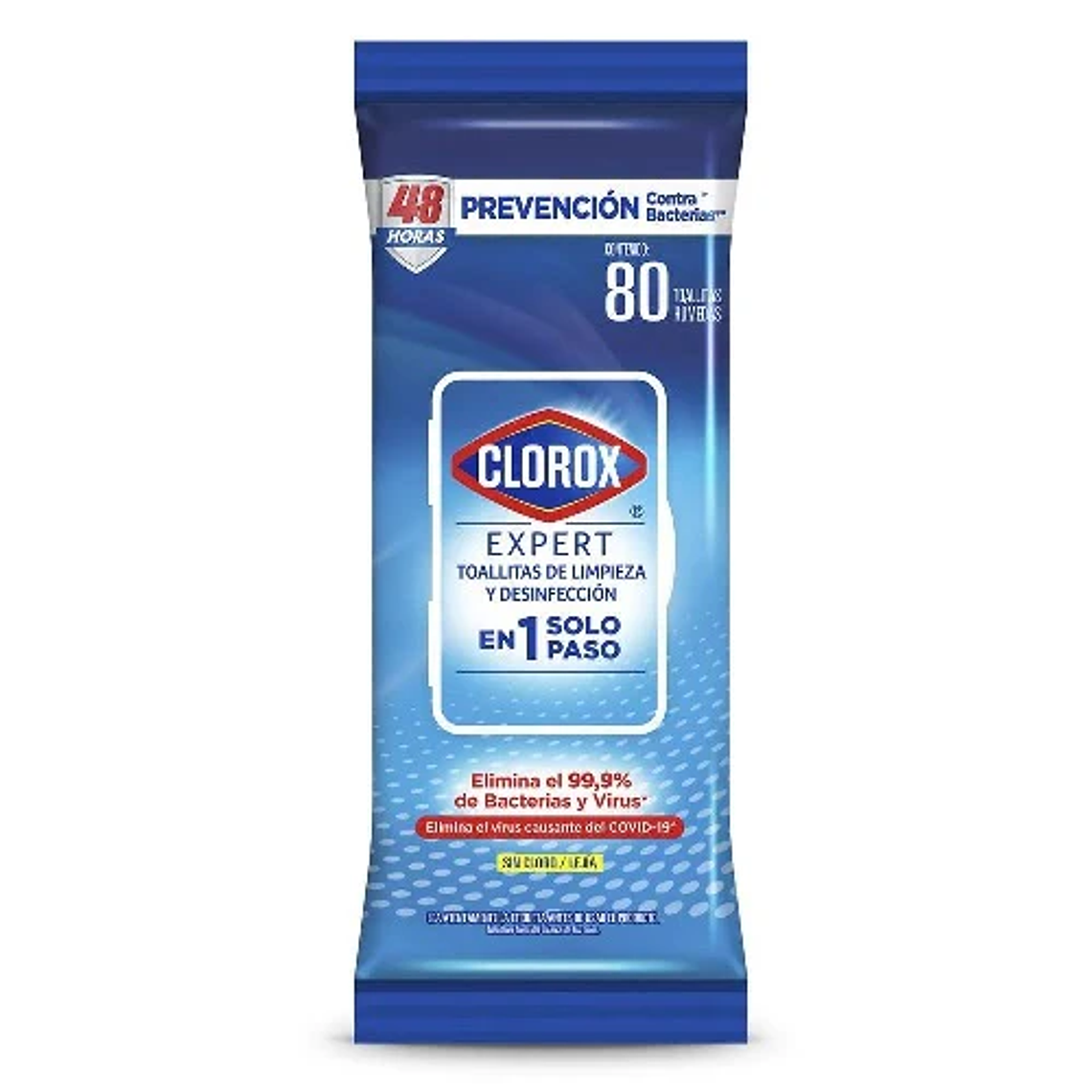 Toallitas Desinfectantes Clorox Expert Fresco flowpack 80unds 2