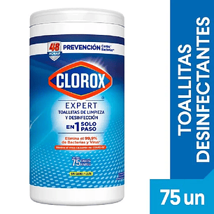Toallitas Desinfectantes Clorox Expert Frasco 75un