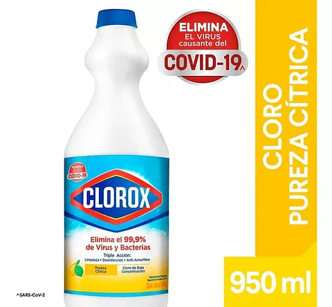 Cloro Liquido Clorox Pureza Citrica 950g