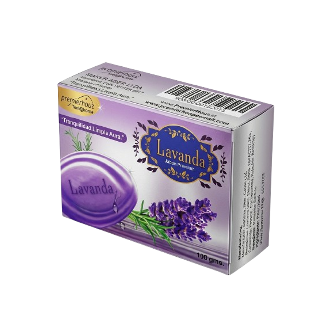 Jabón de Lavanda Premierhouz - Tranquilidad y Limpia Aura (100g) 1