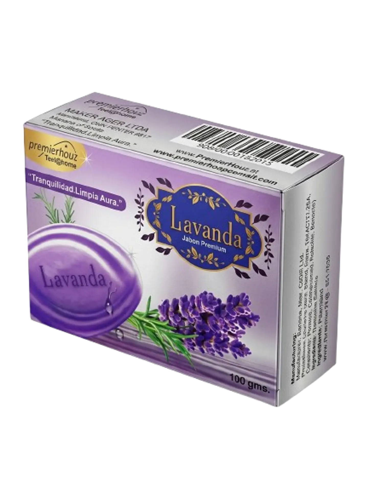 Jabón de Lavanda Premierhouz - Tranquilidad y Limpia Aura (100g) 1