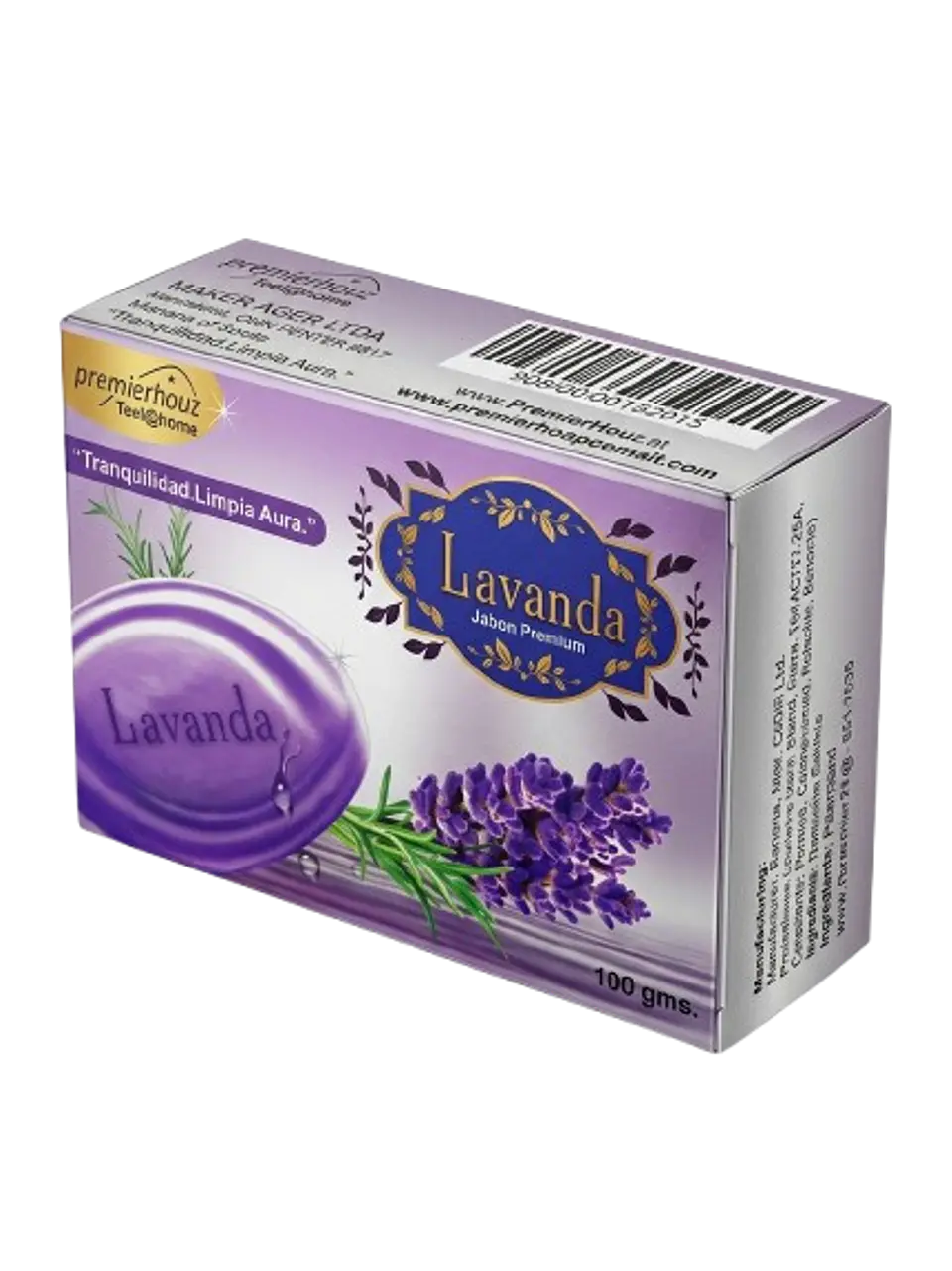 Jabón de Lavanda Premierhouz - Tranquilidad y Limpia Aura (100g) 1
