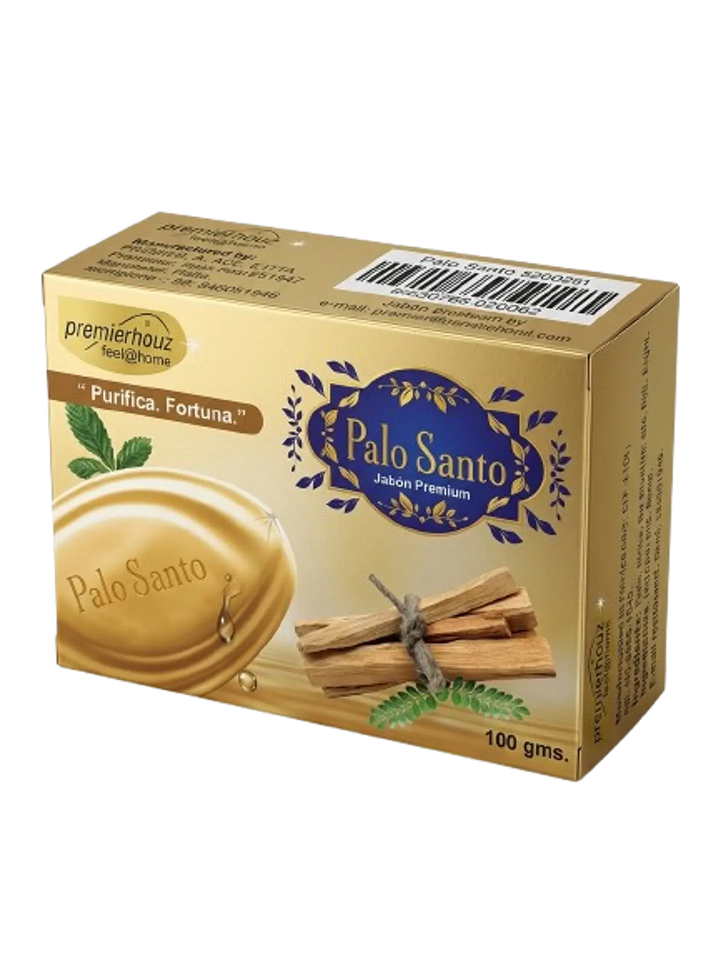 Jabón de Palo Santo Premierhouz - Purifica y Fortuna (100g) 1