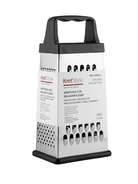 Rallador de Cocina de 4 Caras en Acero Inoxidable (20.5 cm) - Kmt Style 