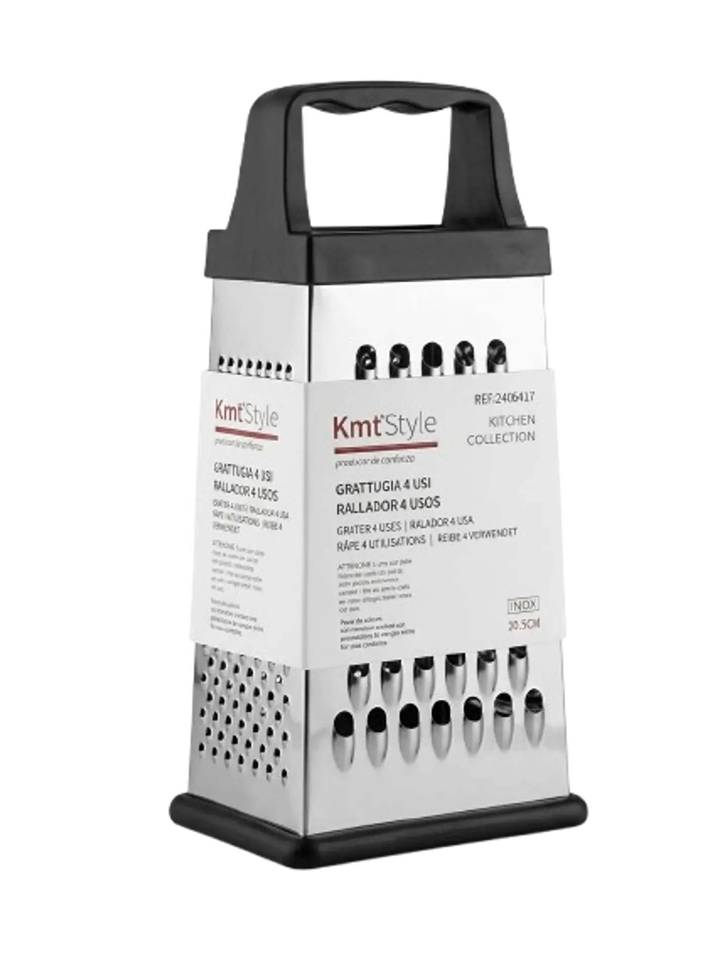 Rallador de Cocina de 4 Caras en Acero Inoxidable (20.5 cm) - Kmt Style  1