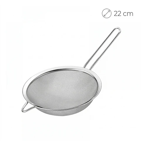 Colador de Malla Fina KmtStyle – 22 cm de Acero Inoxidable