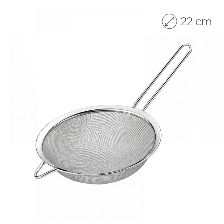 Colador de Malla Fina KmtStyle – 22 cm de Acero Inoxidable 1