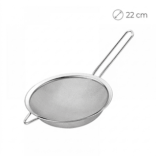 Colador de Malla Fina KmtStyle – 22 cm de Acero Inoxidable