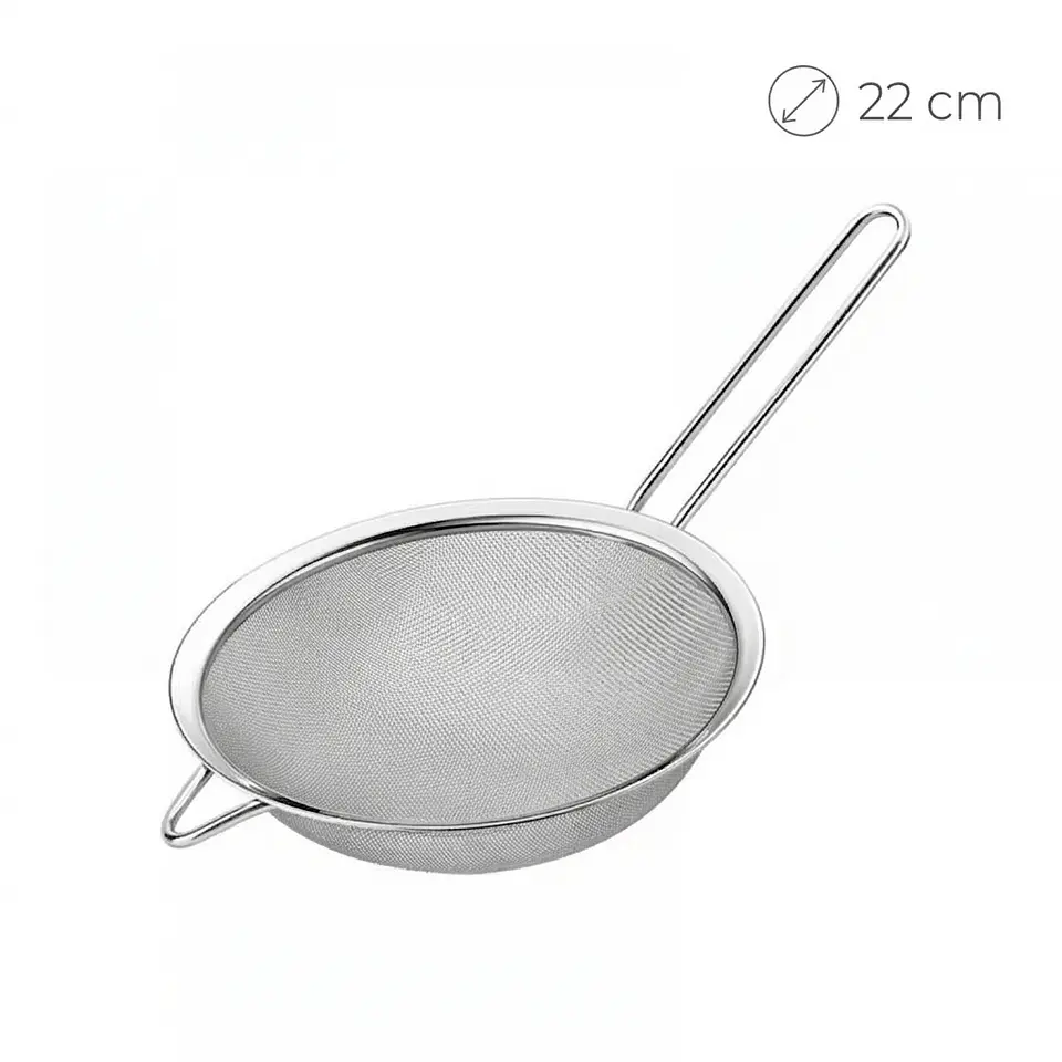 Colador de Malla Fina KmtStyle – 22 cm de Acero Inoxidable 1