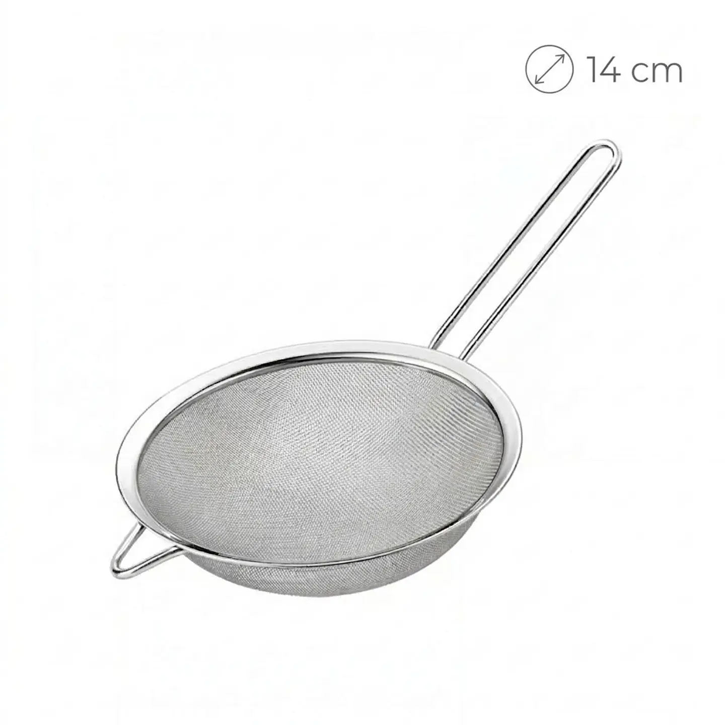 Colador de Malla Fina KmtStyle – 14 cm de Acero Inoxidable 1