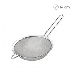 Colador de Malla Fina KmtStyle – 14 cm de Acero Inoxidable