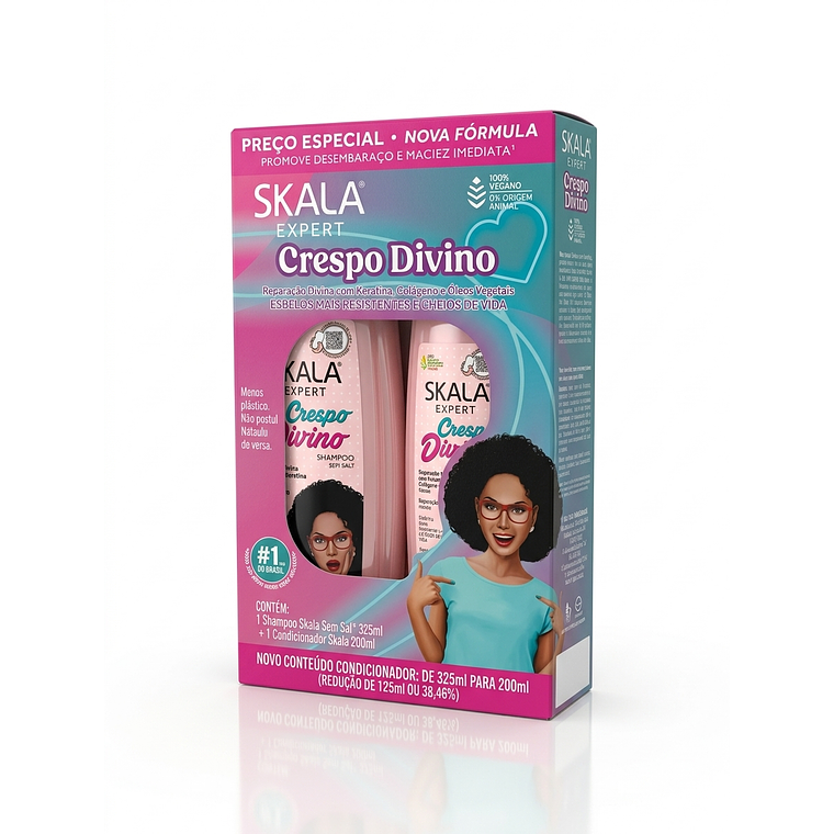 Skala - Expert - Kit Champú y Acondicionador Crespo Divino 1