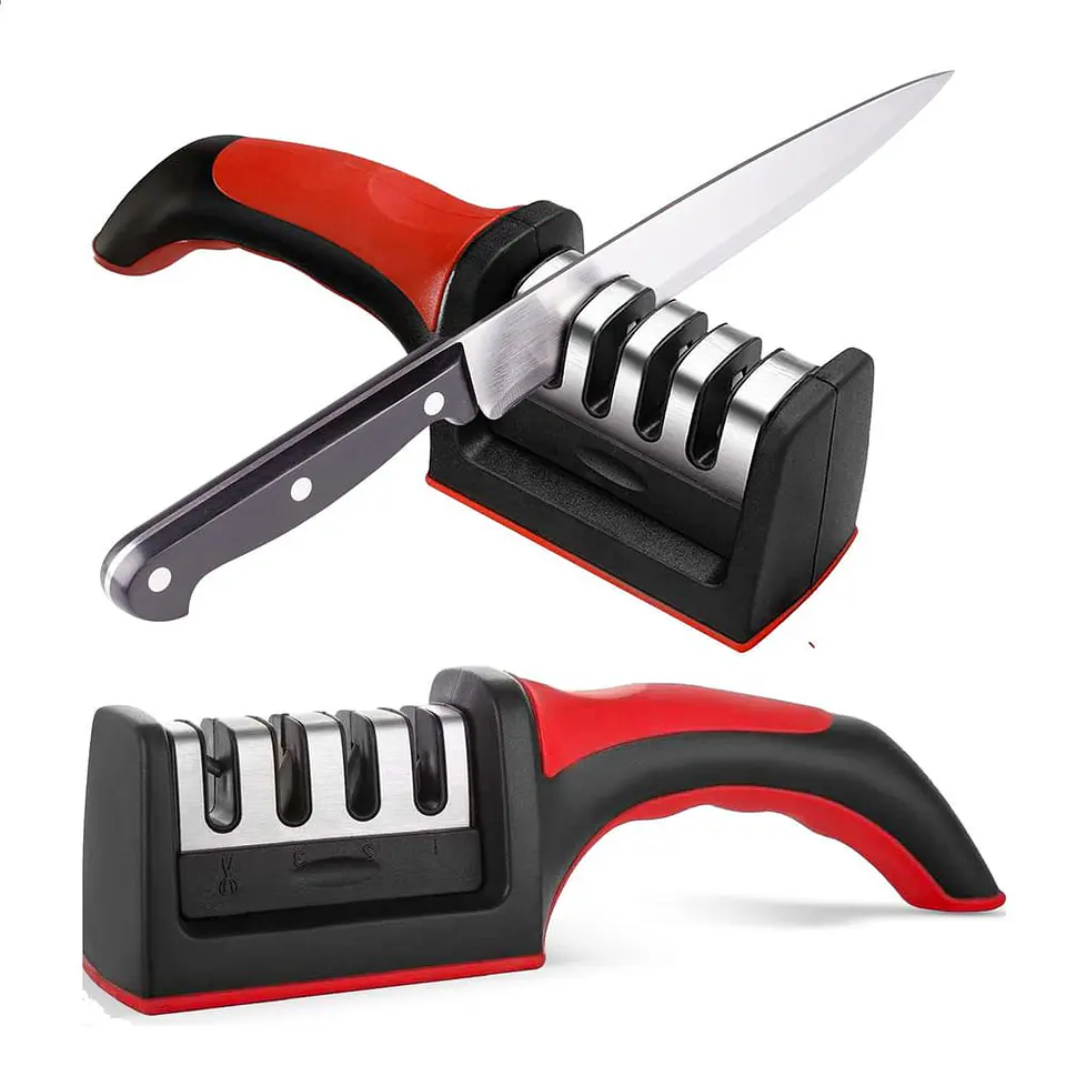 Afilador De Cuchillos Tijeras De 3 Filos De Acero Inoxidable 5