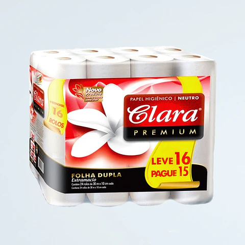 PAPEL HIGIENICO 30MT DH CLARA PREMIUM 16 UNIDADES