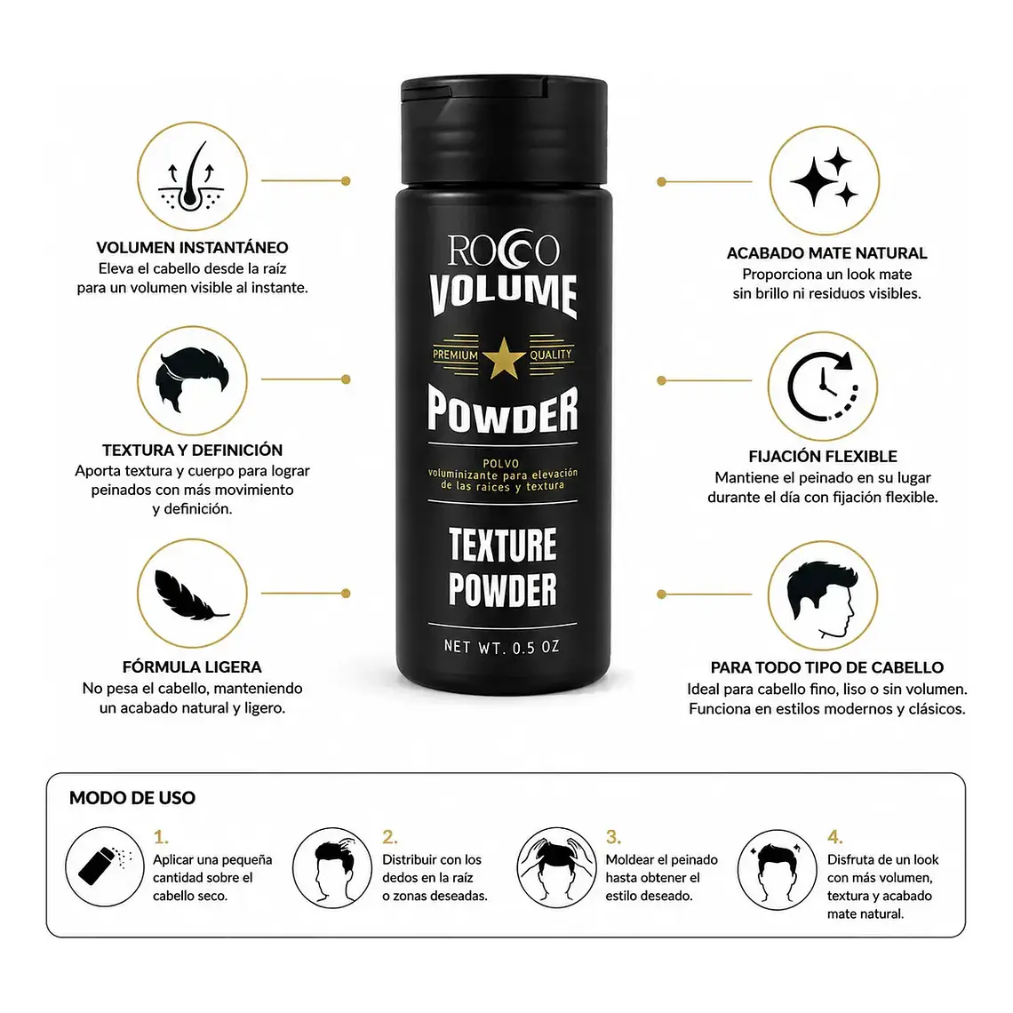 Rocco Polvo Texturizante Volumen Powder 15g 2