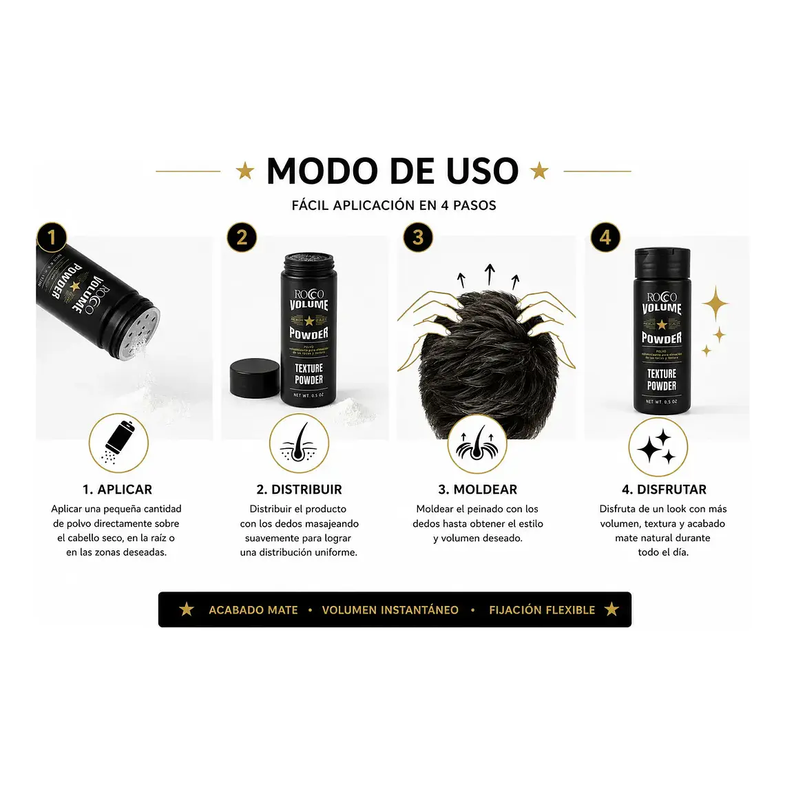 Rocco Polvo Texturizante Volumen Powder 15g 3
