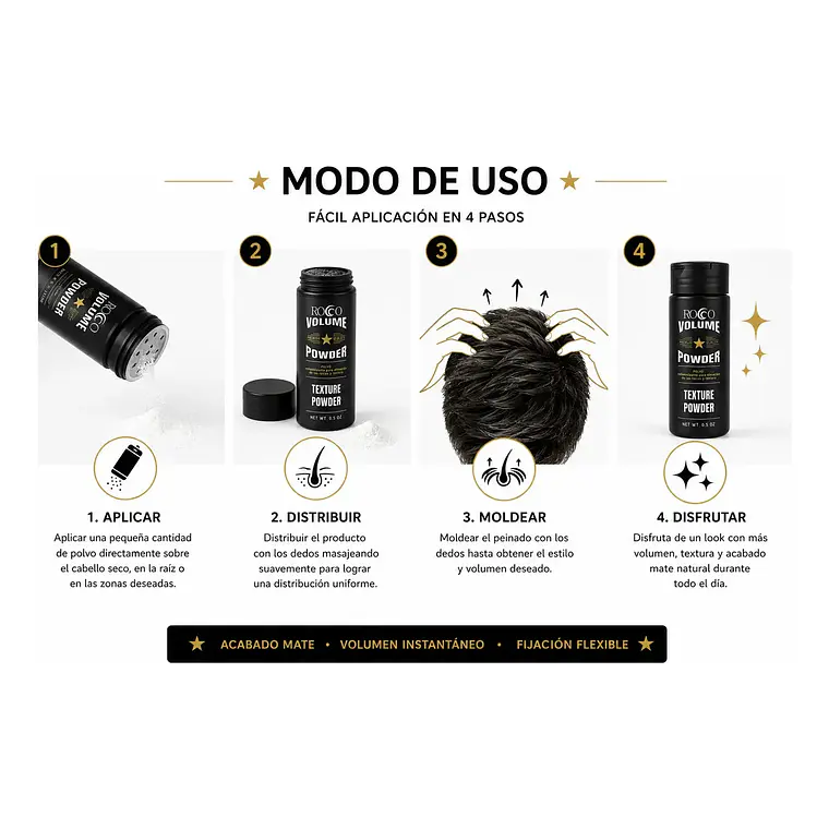 Rocco Polvo Texturizante Volumen Powder 15g 3
