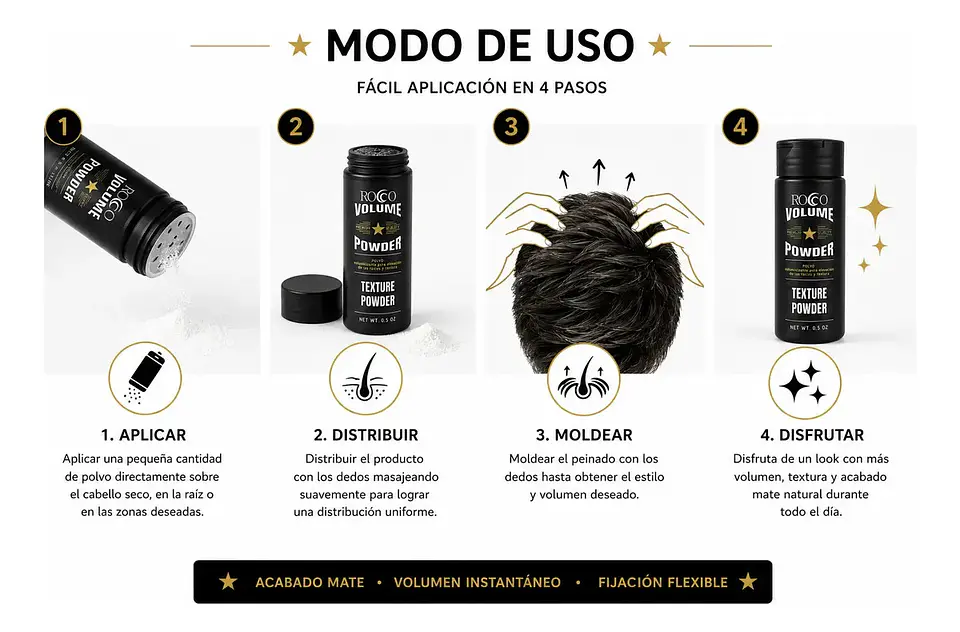Rocco Polvo Texturizante Volumen Powder 15g 3