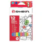 Lapices 12 Colores Largos Jumbo Triangulares Rhein + Sacapuntas - Miniatura 1