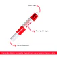 Marcador De Pizarra 4G Recargable Rojo  Rhein - Miniatura 1