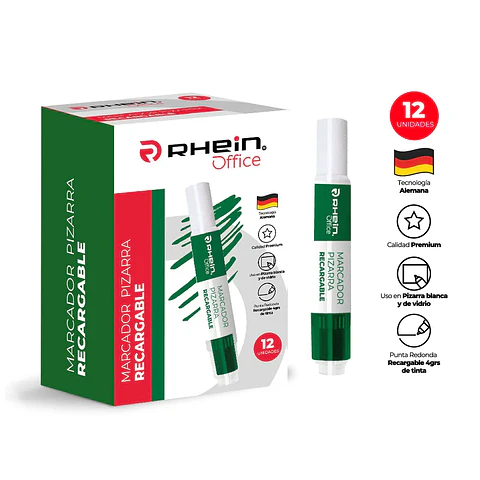 Marcador De Pizarra 4G Recargable Verde  Rhein