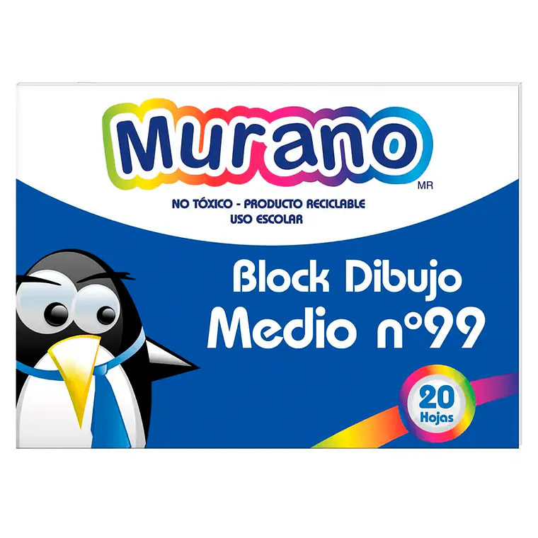 Block Dibujo Medium 99 1/8 20 Hojas Murano 1