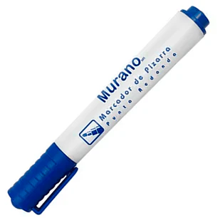 Marcador De Pizarra Desechable Punta Redonda Azul Cuerpo Plastico Murano