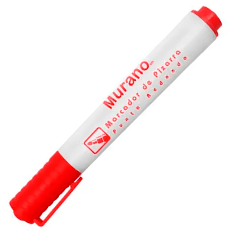 Marcador De Pizarra Desechable Punta Redonda Rojo Cuerpo Plastico Murano 1