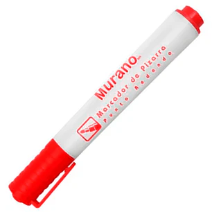 Marcador De Pizarra Desechable Punta Redonda Rojo Cuerpo Plastico Murano