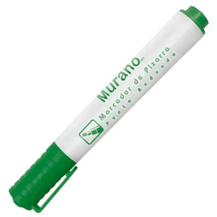 Marcador De Pizarra Desechable Punta Redonda Verde Cuerpo Plastico Murano 1