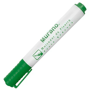 Marcador De Pizarra Desechable Punta Redonda Verde Cuerpo Plastico Murano