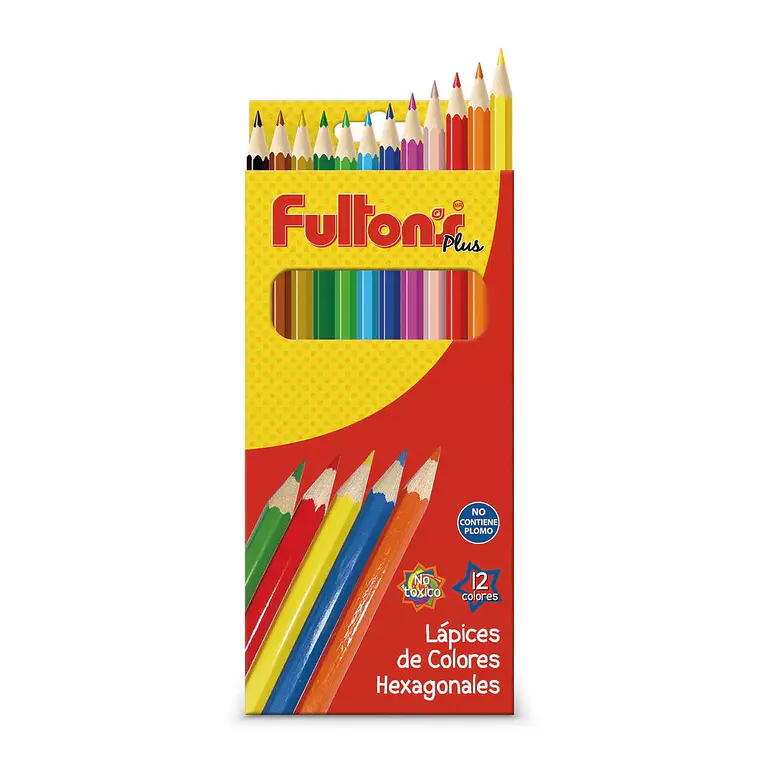 Lapices De Colores 12 Largos Hexagonales Fultons 1