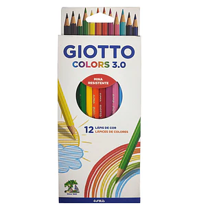 Lapices 12 Colores Largos Hexagonales Giotto