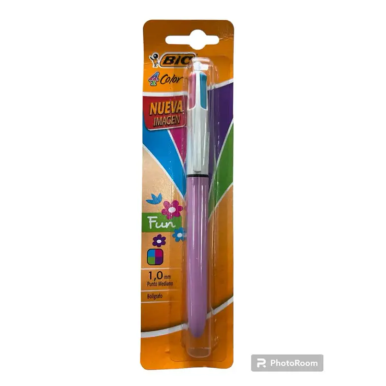 Lapiz Pasta Punta Media 4 Colores Fashion Bic 1