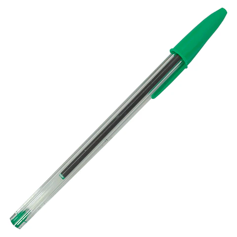 Lapiz Pasta Cristal Verde Punta Media 1,0 Mm 1 Unidad Codificado Bic
