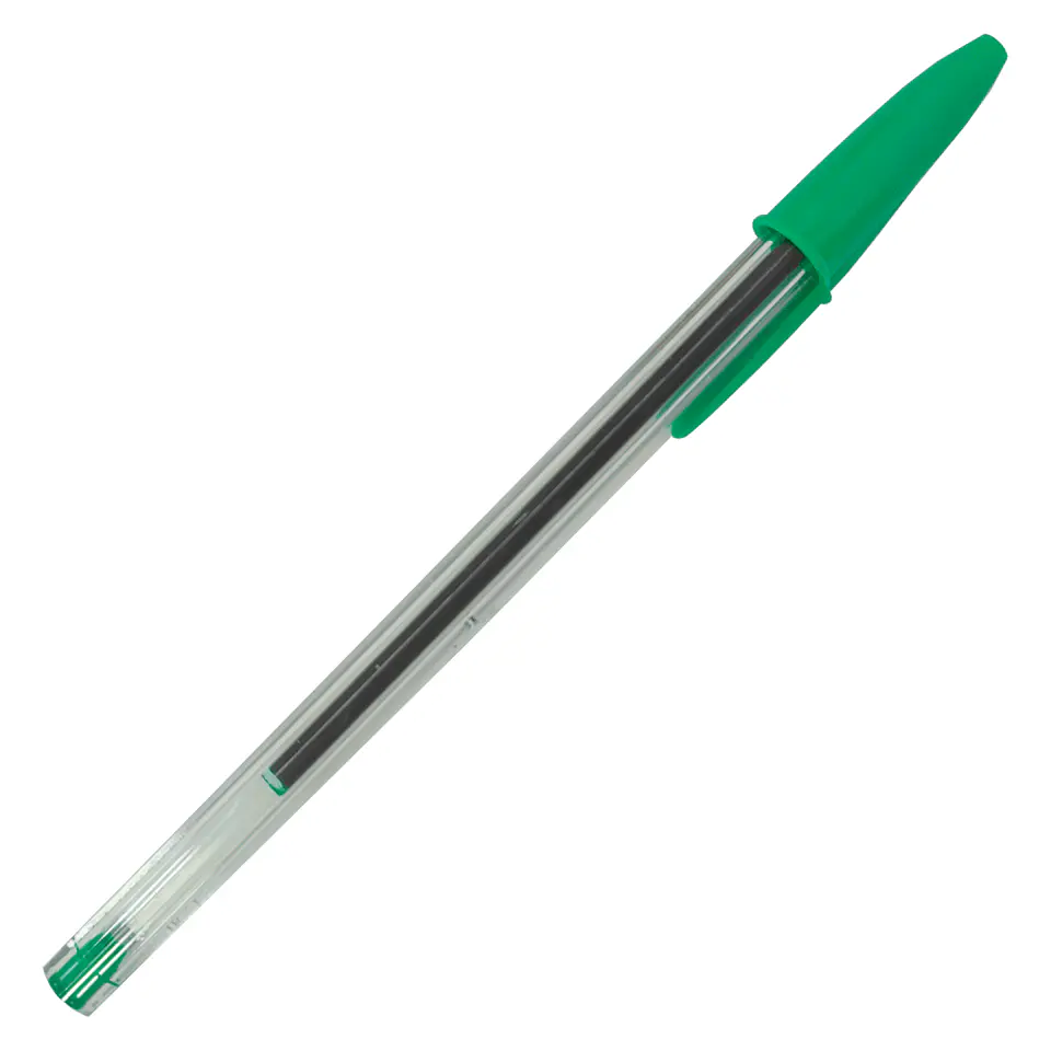 Lapiz Pasta Cristal Verde Punta Media 1,0 Mm 1 Unidad Codificado Bic 1