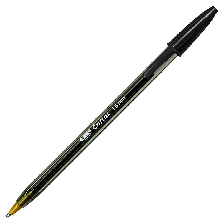 Lapiz Pasta Cristal Punta Gruesa Negro 1,6 Mm 1 Unidad Bic 1