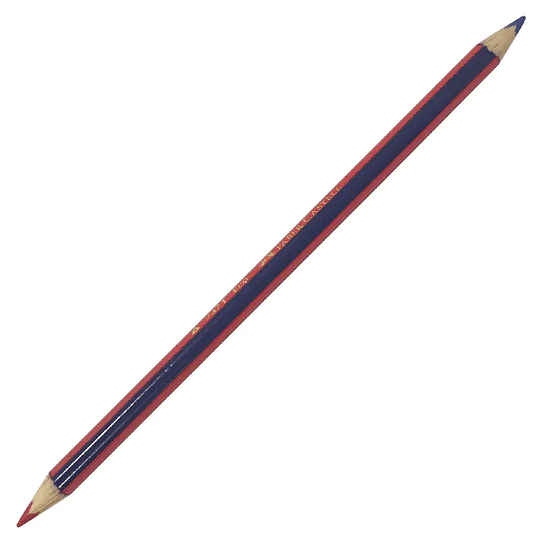 Lapiz Bicolor Azul Y Rojo Delgado Triangular 1 Unidad Faber Castell 1